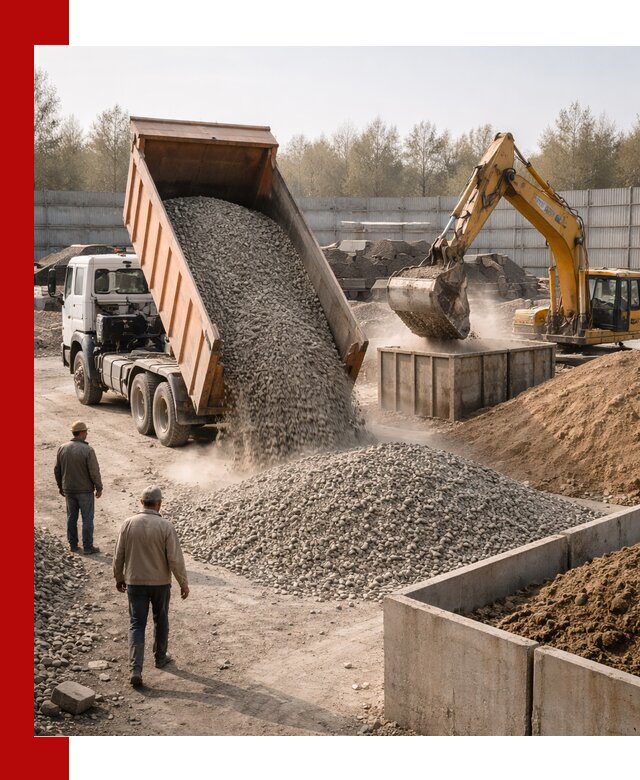 Доставка нерудных материалов с погрузкой и разгрузкой в Бугульме