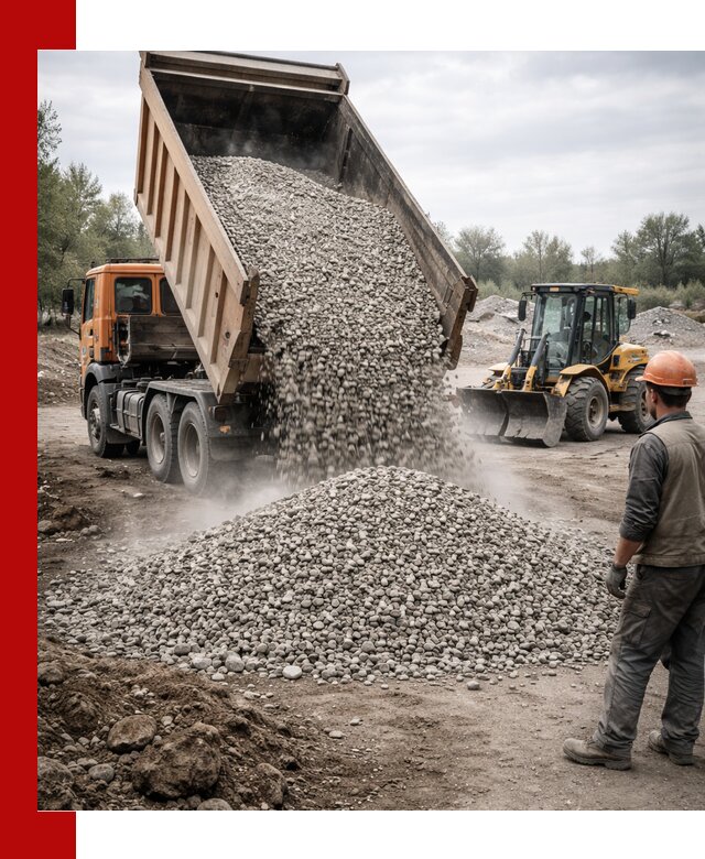 Доставка щебня в Бугульме крупными и мелкими фракциями