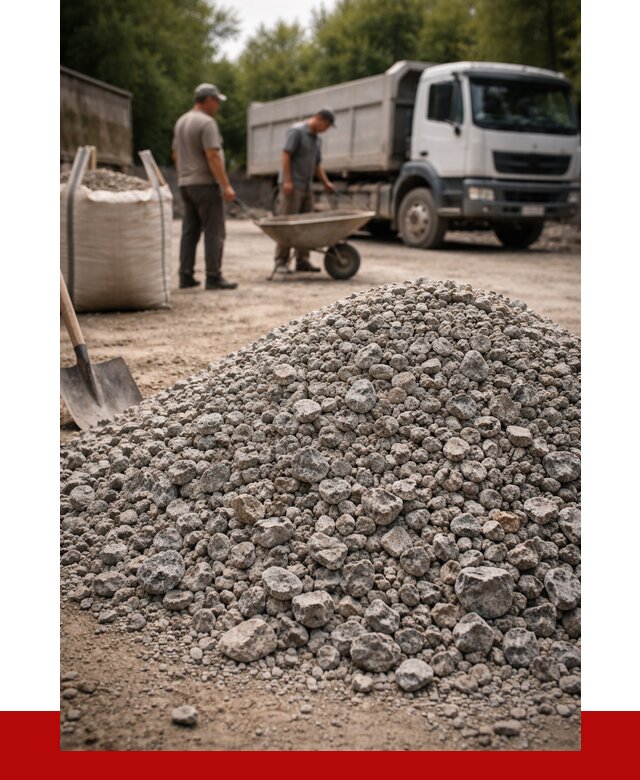 Гранитный щебень фракция 20-40 в Бугульме от 3235 руб. ПРОНЕРУДБгл