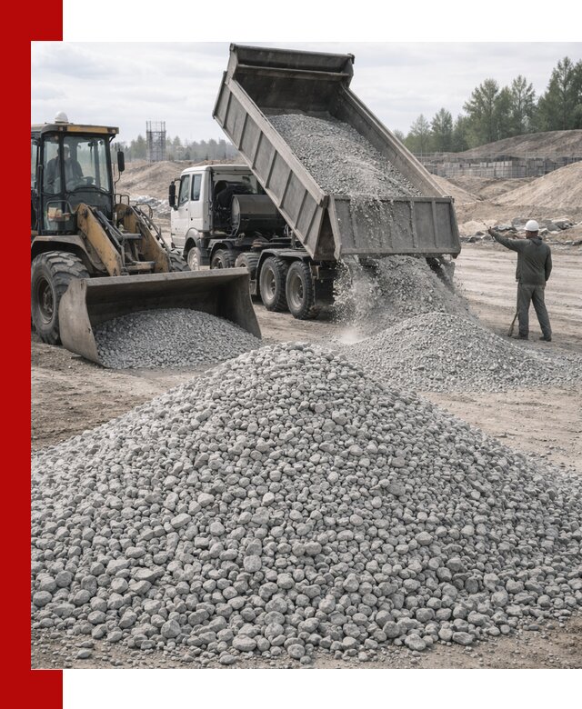 Доставка известнякового щебня фр. 5–20 в Бугульме
