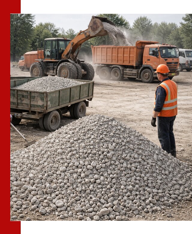 Доставка известнякового щебня фракция 20–40 в Бугульме