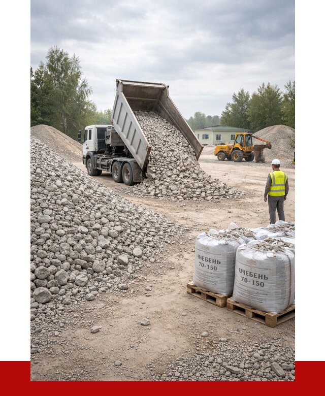 Известняковый щебень фракция 70-150 в Бугульме от 1264 р. | ПРОНЕРУДБгл