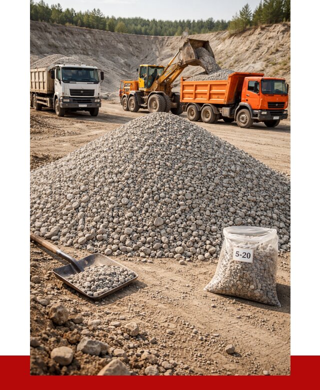 Доломитовый щебень фр. 5-20 в Бугульме от 4245 р. | ПРОНЕРУДБгл