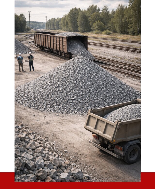Железнодорожный щебень 20-60 в Бугульме от 1718 р. | ПРОНЕРУДБгл