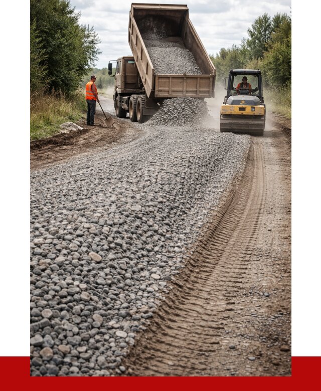 Щебень для отсыпки дороги в Бугульме от 2729 р. ПРОНЕРУДБгл