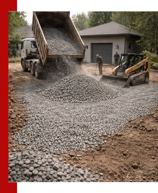 Щебень для парковки в Бугульме: доставка и укладка качественного материала