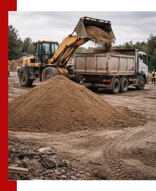 Доставка речного песка навалом в Бугульме быстро и выгодно