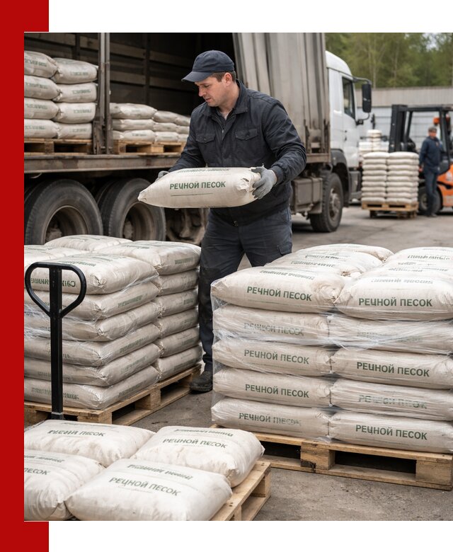 Речной песок в мешках с доставкой в Бугульме