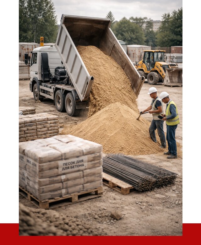 Песок для бетона в Бугульме от 2527 р. с доставкой, ПРОНЕРУДБгл