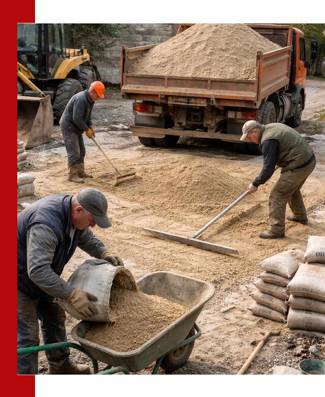 Поставка песка для стяжки в Бугульме с быстрой доставкой