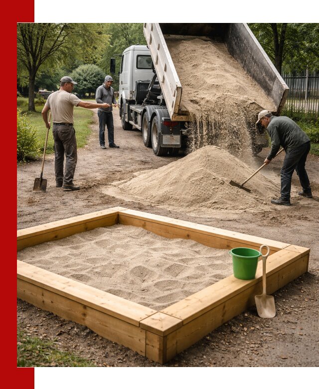 Песок для песочницы с доставкой в Бугульме недорого и чистый