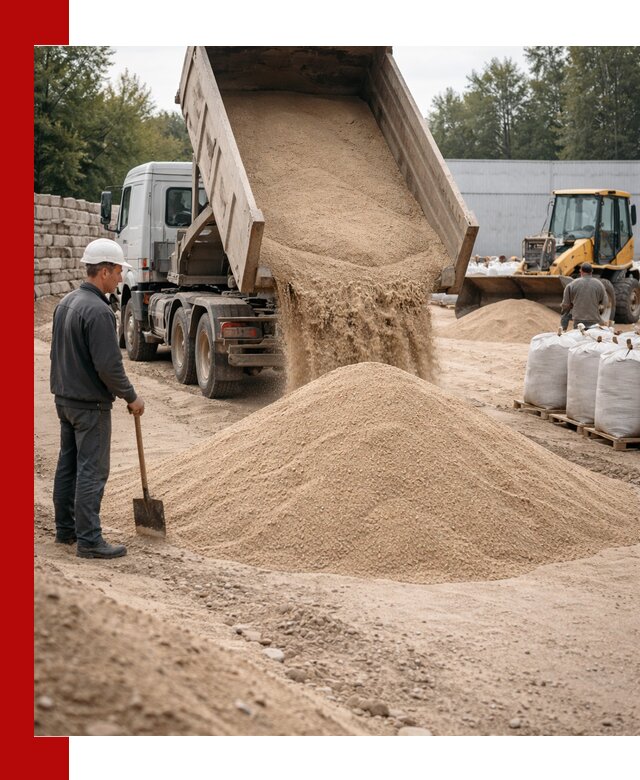 Кварцевый песок фракция 0–3 мм с доставкой в Бугульме