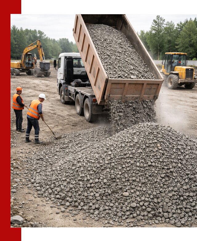 Доставка гравия фракции 40-70 в Бугульме оптом и в розницу