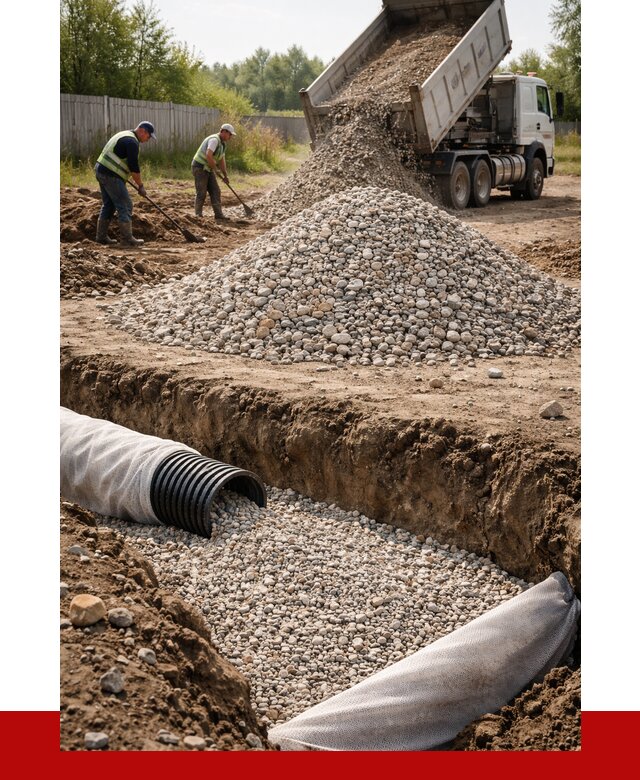 Гравий для дренажа в Бугульме от 2224 р., доставка ПРОНЕРУДБгл