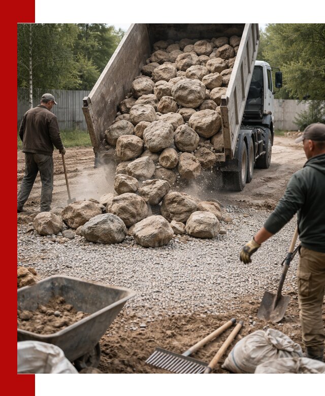 Доставка и укладка булыжника в Бугульме