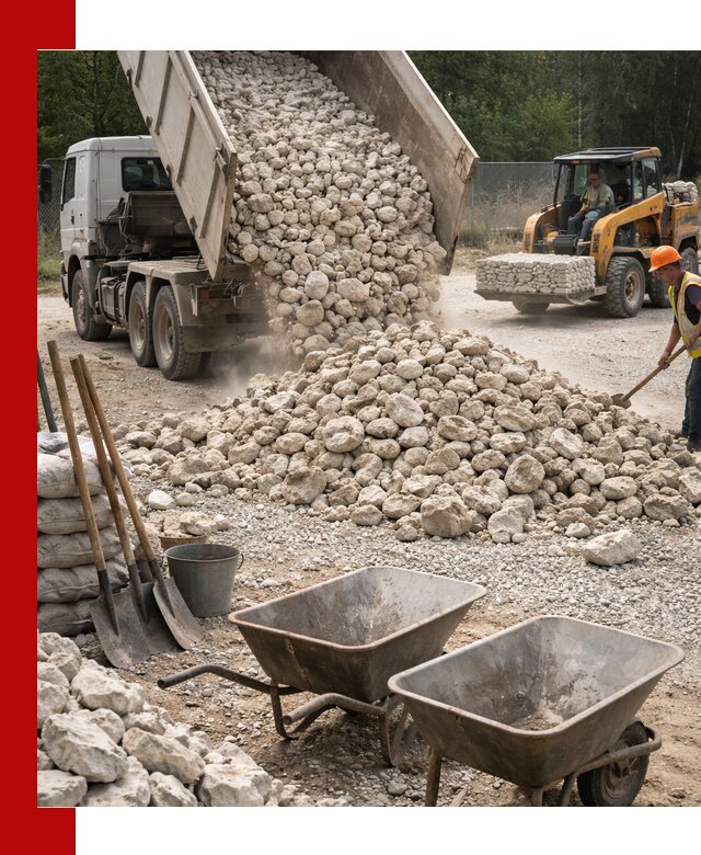 Доставка и продажа бутового известнякового камня в Бугульме