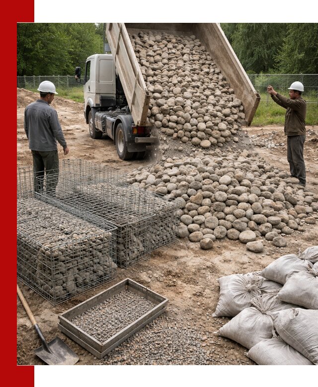 Камень для габионов фракция 70–151 в Бугульме