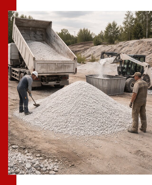 Доставка и продажа белой мраморной крошки в Бугульме