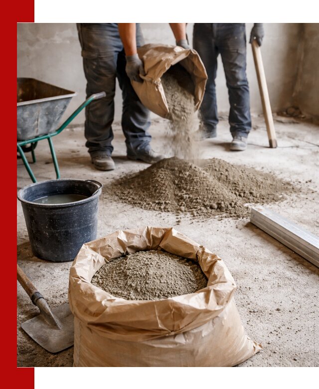 Доставка сухой смеси для стяжки в Бугульме