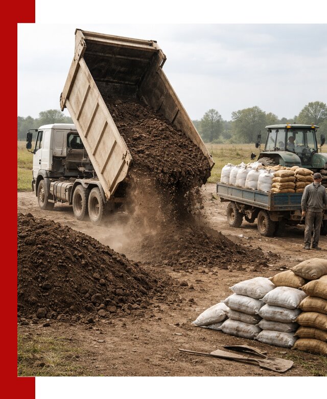 Доставка грунта и удобрений оптом в Бугульме для сельхоз и строительства