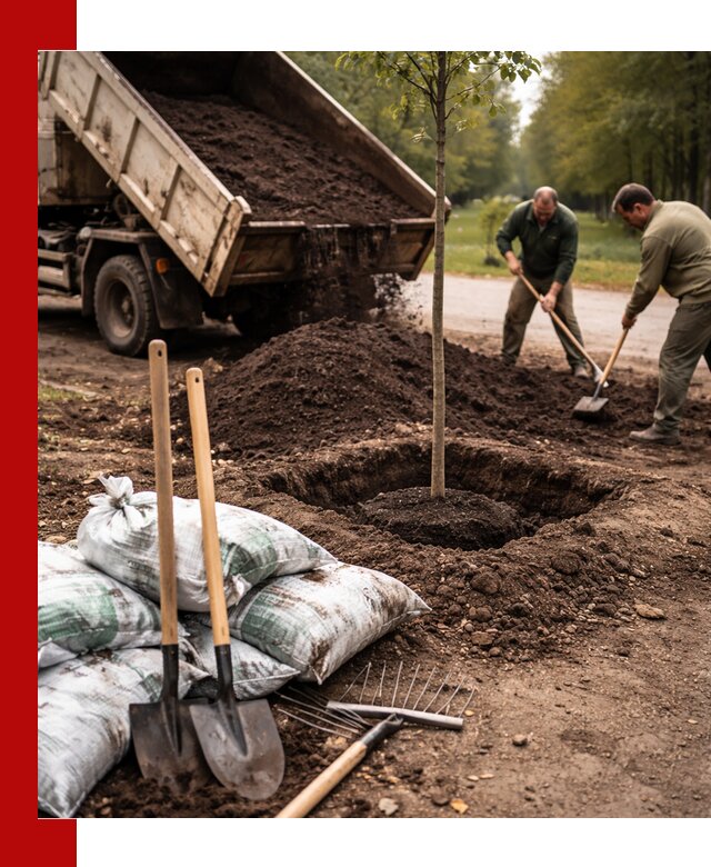 Грунт для посадки деревьев в Бугульме — доставка и подготовка почвы