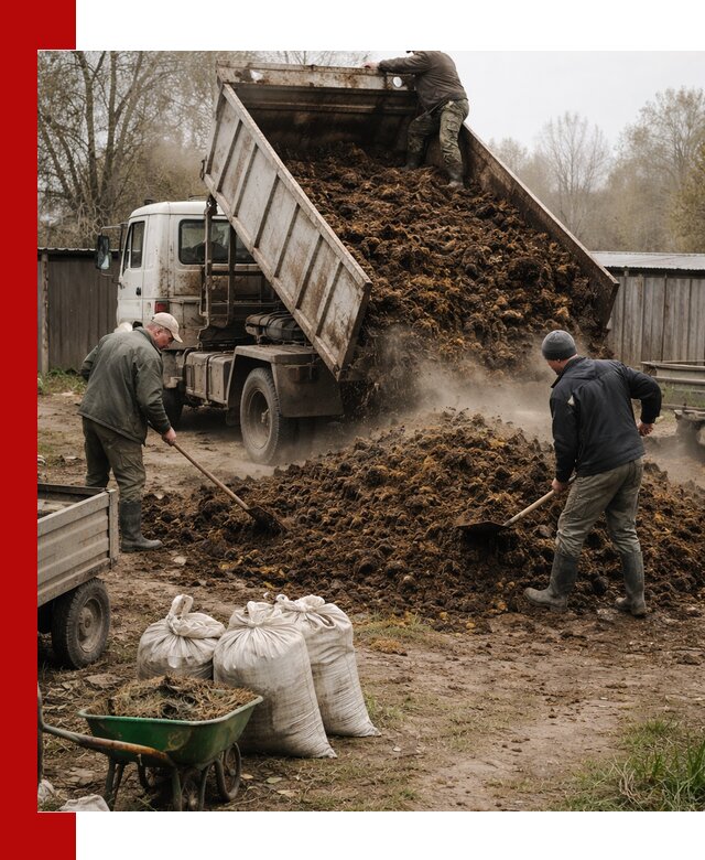 Доставка коровьего навоза самосвалом в Бугульме