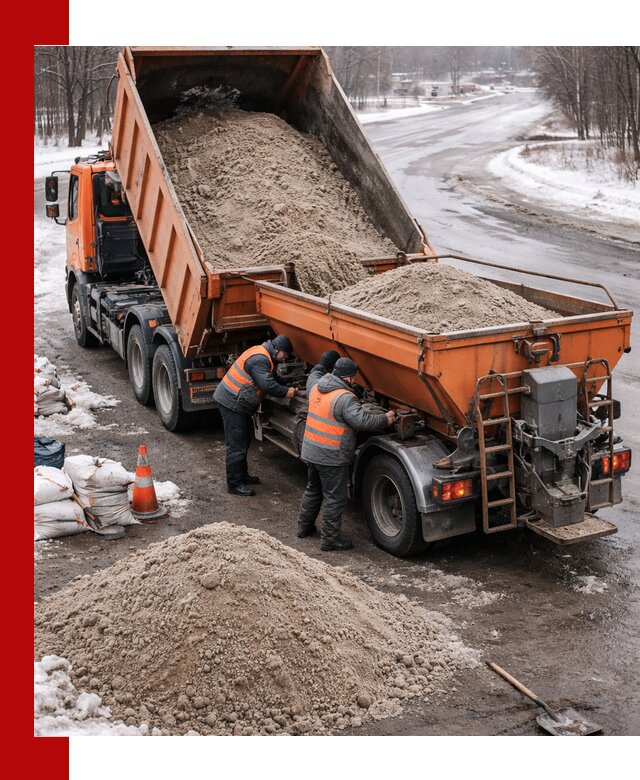 Поставка и вывоз пескосоля в Бугульме оптом и в розницу