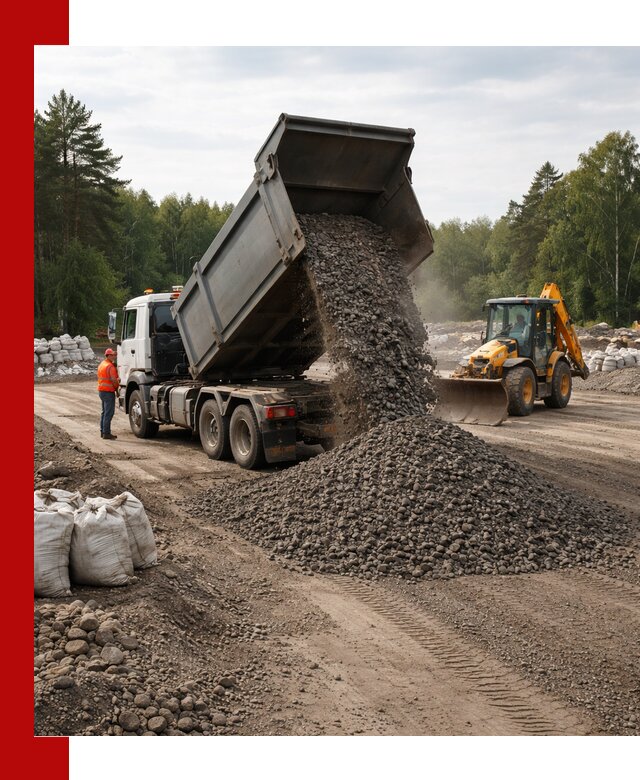 Доставка дробленого асфальта в Бугульме для дорожных работ