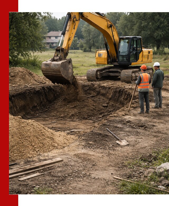 Рытье котлована под фундамент в Бугульме (быстро и недорого)